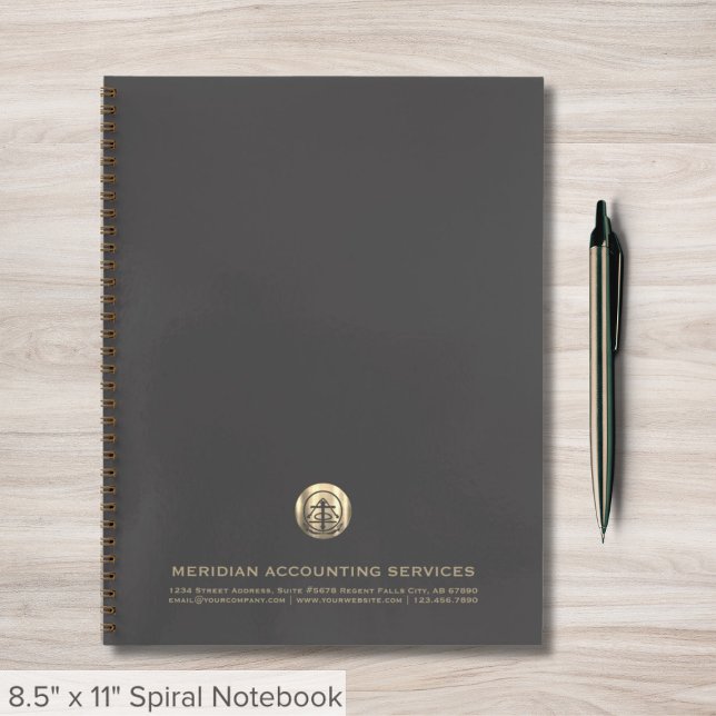 Customizable Grey Gold Professional Notebook (Creator Uploaded)