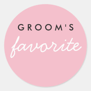 Customizable Groom's Favourite Classic Round Sticker