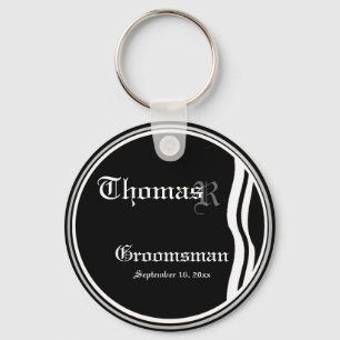 Customizable Groomsman Keepsake Keychain