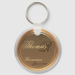 Customizable Groomsman Keepsake Keychain