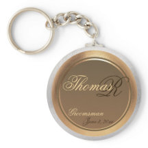 Customizable Groomsman Keepsake Keychain