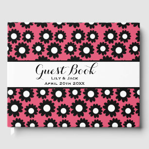 Customizable Groovy Daisies Guest Book
