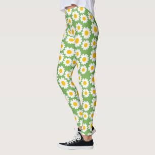 Customizable Groovy Flowers Leggings