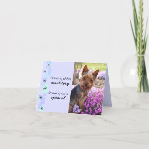 Customizable Growing Old Birthday Card