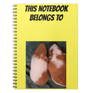 Customizable Guinea Pig Notebook