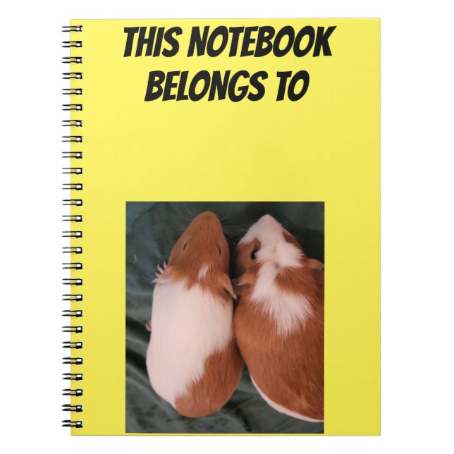 Customizable Guinea Pig Notebook (Front)