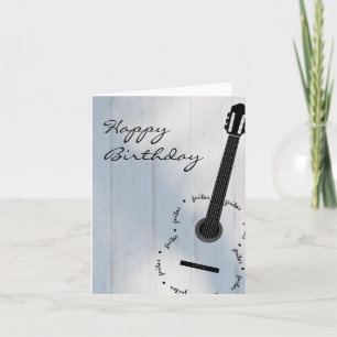 Customizable Guitar Card