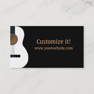 Customizable Guitar Music Business Card