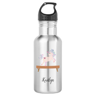 Customizable Gymnastics Unicorn Water Bottle