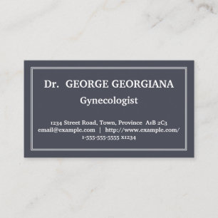 Customizable Gynecologist Business Card