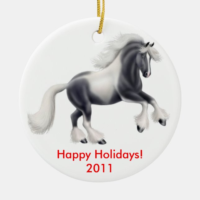 Customizable Gypsy Horse Ornament (Front)