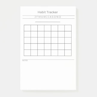 Customizable Habit Tracker Post It Notes 