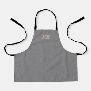 Customizable Hair Stylist Modern Grey Texture Apron