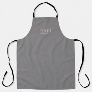 Customizable Hair Stylist Modern Grey Texture Apron