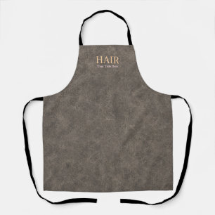 Customizable Hair Stylist Sophisticated Taupe Text Apron