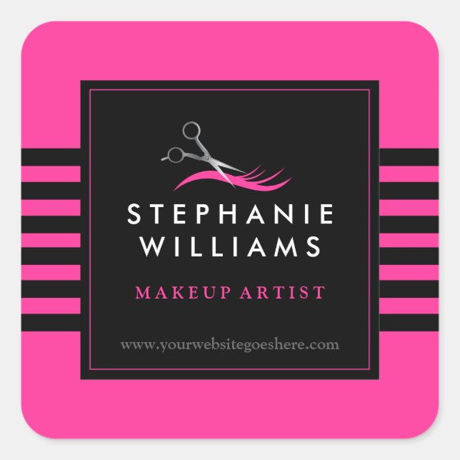 Customizable Hair Stylist Stickers (Front)