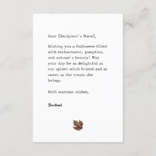 Customizable Halloween Enclosure Card