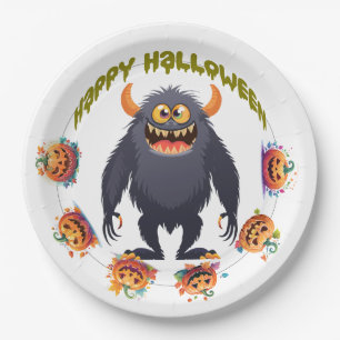 Customizable Halloween Fun  Paper Plate