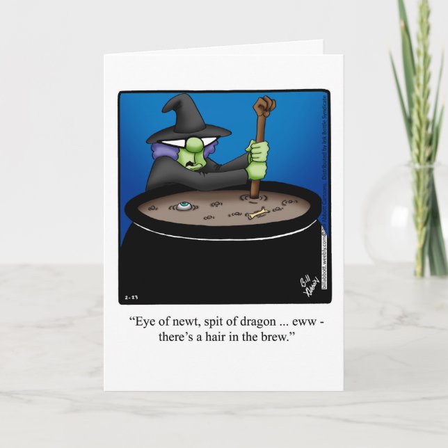 Customizable Halloween Humour Greeting Card (Front)