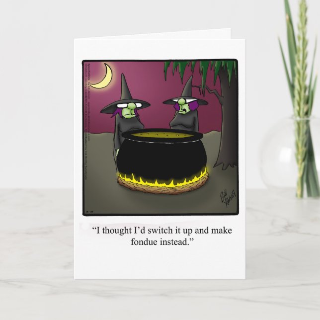 Customizable Halloween Humour Greeting Card (Front)