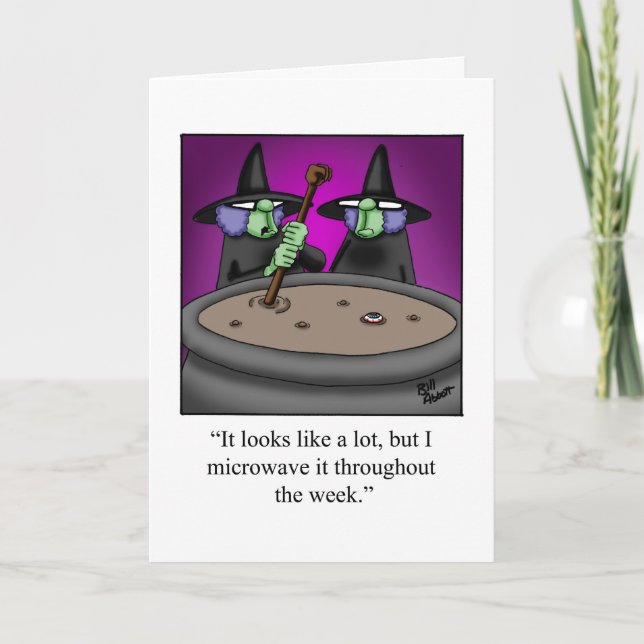 Customizable Halloween Humour Greeting Card (Front)