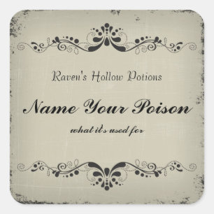 Customizable Halloween Jar Sticker Label