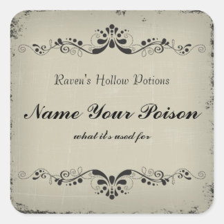 Customizable Halloween Jar Sticker Label