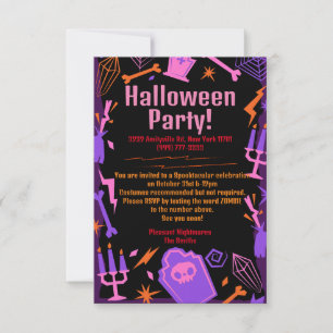 Customizable Halloween Party Invitation Spooky