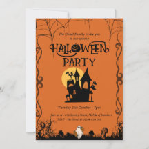 Customizable Halloween Party Invitation Template