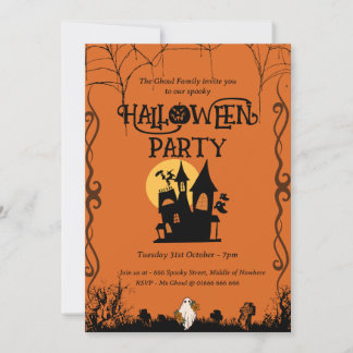 Customizable Halloween Party Invitation Template