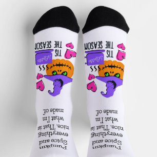 Customizable Halloween Pumpkin Spice Season Socks