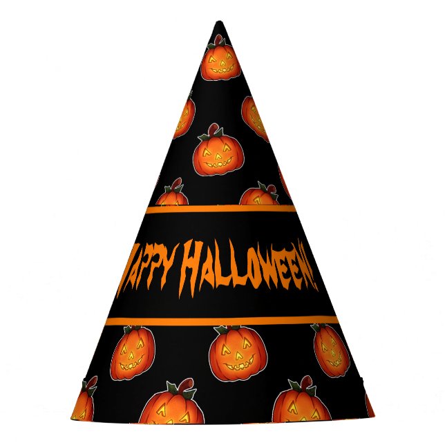 Customizable Halloween Pumpkins Party Hat (Front)