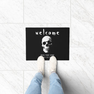 Customizable Halloween Scary Fear Horror Welcome Doormat