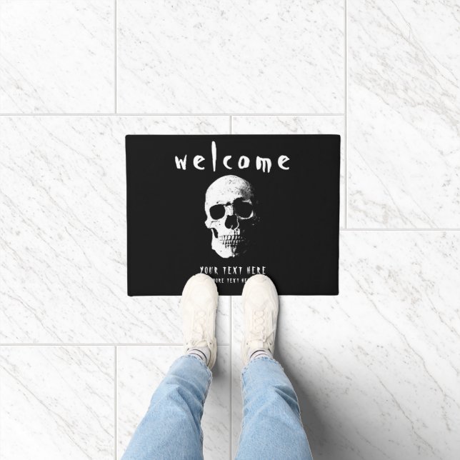 Customizable Halloween Scary Fear Horror Welcome Doormat (Indoor)