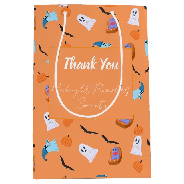 Customizable Halloween Thank You Gift  Medium Gift Bag (Front)