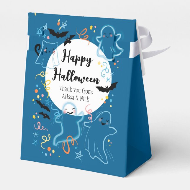 Customizable Halloween Treats favour box  (Back Side)