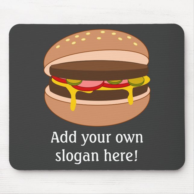 Customizable Hamburger graphic Mouse Pad (Front)