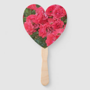 Customizable hand fan - Salmon coloured Roses