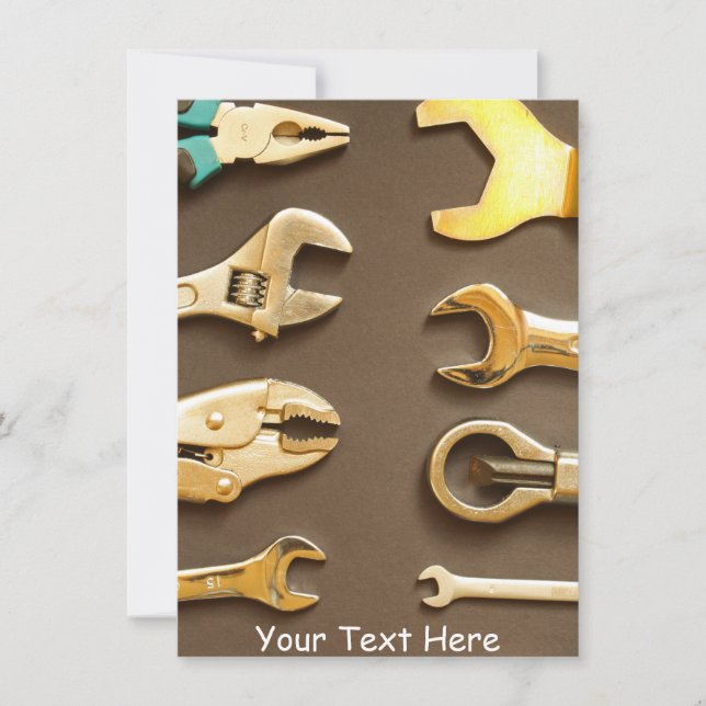 Customizable hand tools card (Front)