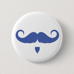 Customizable Handlebar Moustache 2 Inch Round Button