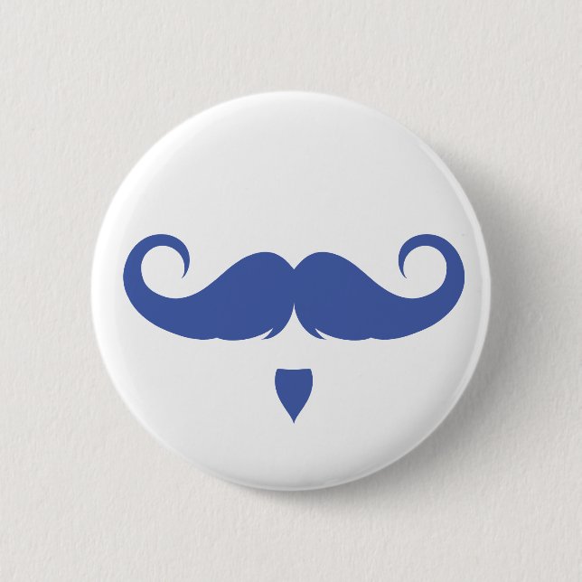 Customizable Handlebar Moustache 2 Inch Round Button (Front)
