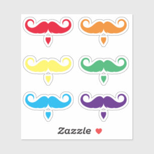 Customizable Handlebar Moustache Sticker Set