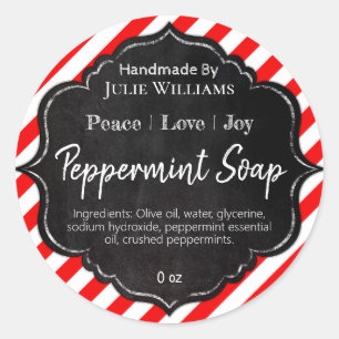 Customizable Handmade Christmas Soap Label