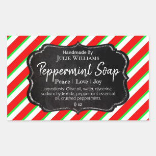 Customizable Handmade Christmas Soap Label