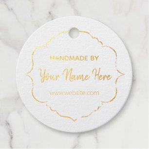 Customizable Handmade Gold Foil Favour Tags