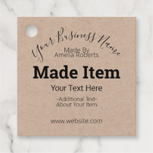 Customizable Handmade Hobby Craft DIY Business Favour Tags