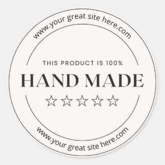 Customizable Handmade Product   Classic Round Sticker