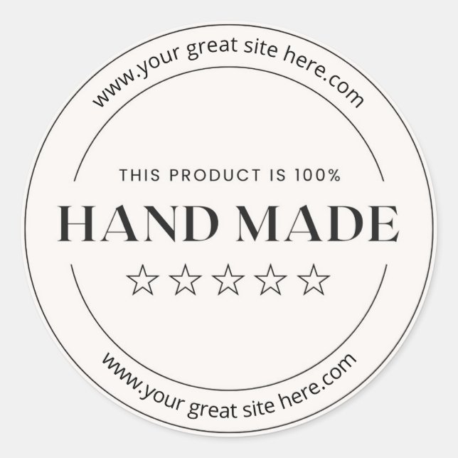 Customizable Handmade Product   Classic Round Sticker (Front)