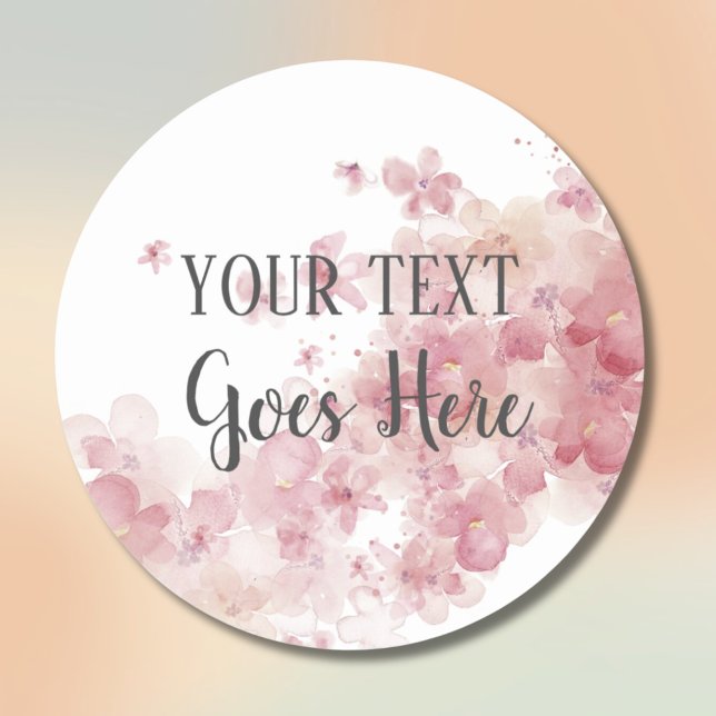 Customizable Handmade Product floral wreath Classic Round Sticker (Customisable Handmade Product floral wreath Classic Round Sticker
)