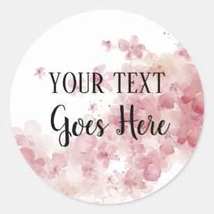 Customizable Handmade Product floral wreath Classic Round Sticker
